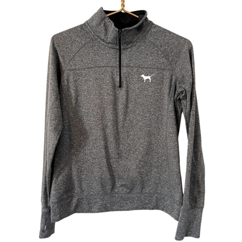 Victoria’s Secret PINK Gray Quarter Zip Pullover, Size Small